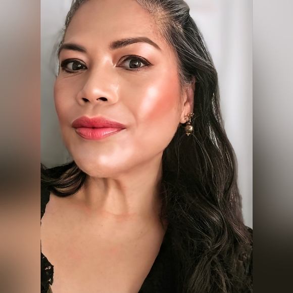 Natural Brown Smoky Quartz 3.4 TW Carats  & Chocolate Pearl Earrings Gold Plated - Picture 7 of 7